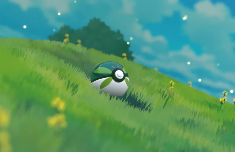 Enchanted 3D scene featuring a Park Ball in the grass