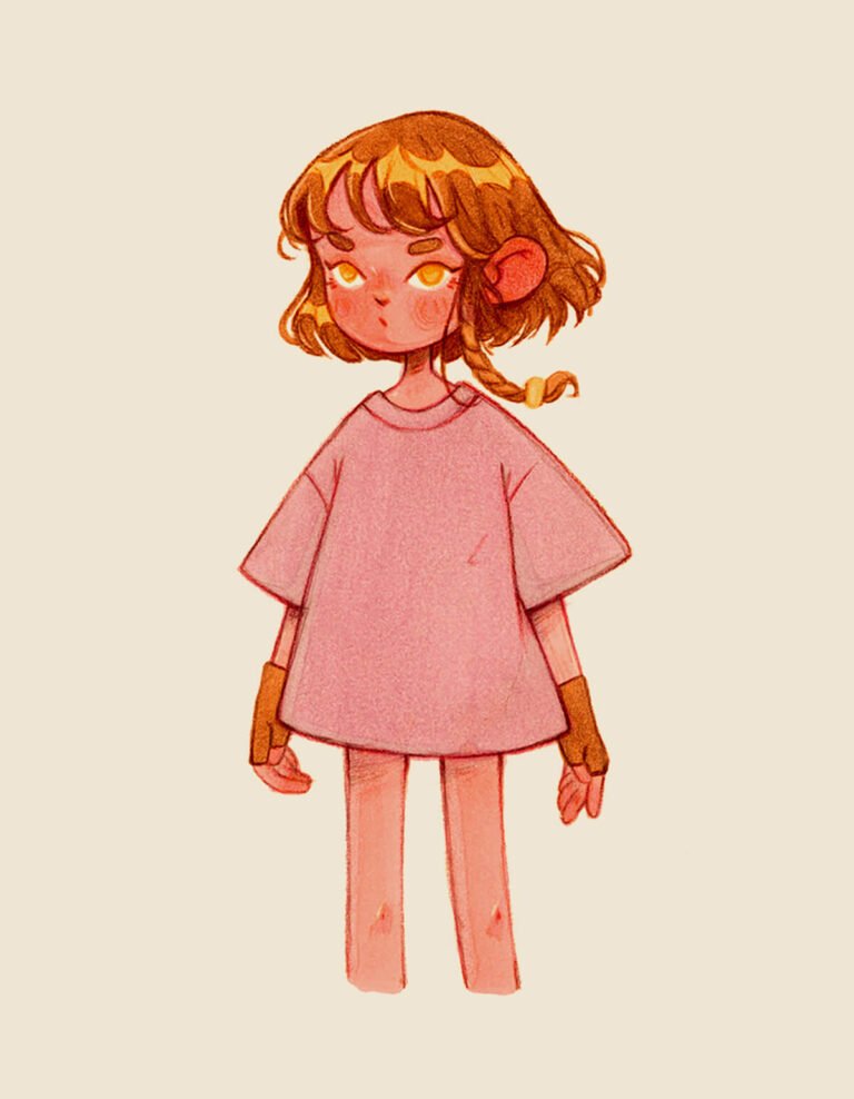 Marker illustration of a young trainer